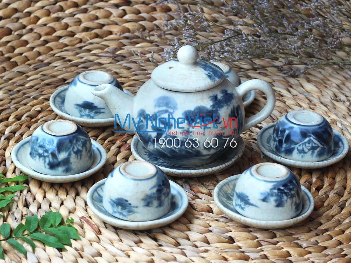 Bình trà men rạn (ấm trà cổ) nhỏ MNV-TS160-1
