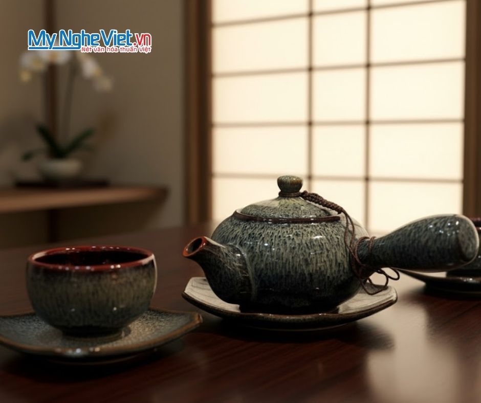 Bình Trà Hỏa Biến Lòng Hoa Xanh Nhạt 400ml MNV-BTHN02