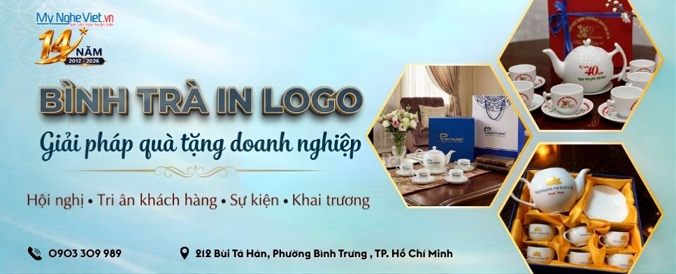 Bình Trà In Logo Quà Tặng Đại Hội