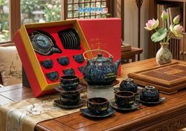 Bộ bình trà Bát Tràng Men Hỏa Biến Tại TP.HCM 