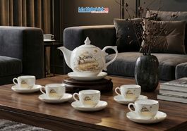 Bộ bình trà Bát Tràng men bóng tại TP.HCM 