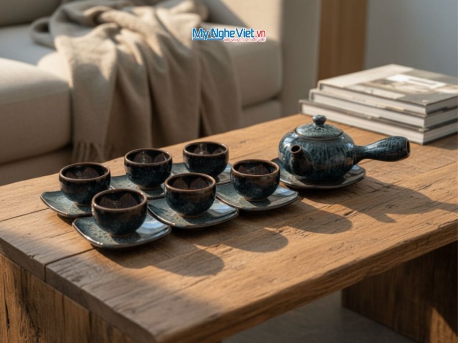 Bình Trà Hỏa Biến Lòng Hoa Xanh Đậm 400ml MNV-BTHN01