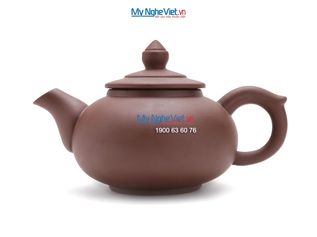 Bộ Bình Trà Tử Sa Chóp Màu Nâu MNV-TS122